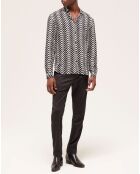 Chemise col classique imprimé noire