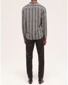 Chemise col classique imprimé noire