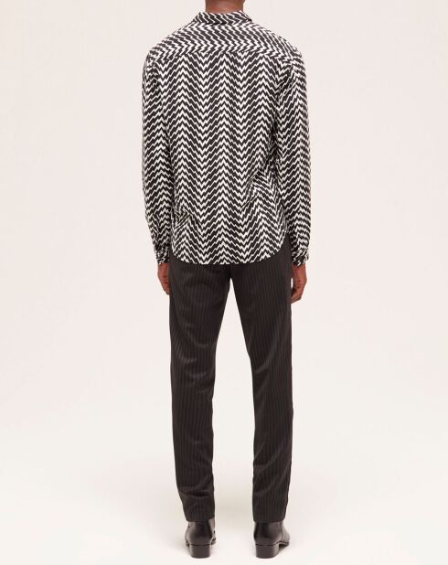 Chemise col classique imprimé noire