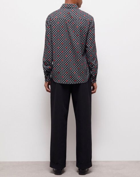 Chemise imprimée noire