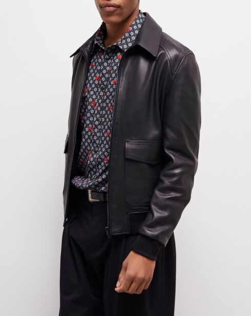 Chemise imprimée noire