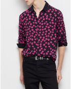 Chemise col classique imprimé noir
