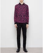 Chemise col classique imprimé noir