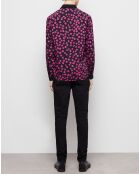 Chemise col classique imprimé noir
