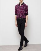 Chemise col classique imprimé noir