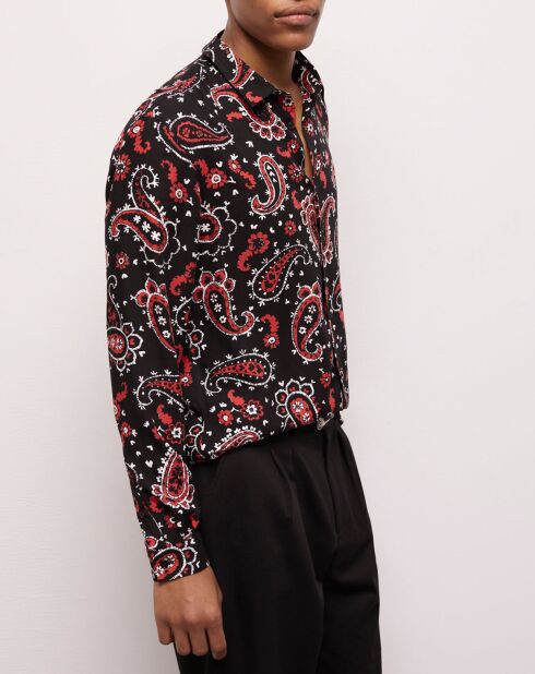 Chemise imprimée noire