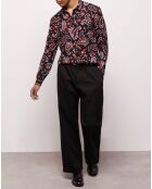 Chemise imprimée noire