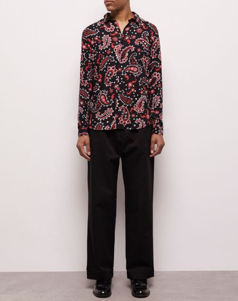 Chemise imprimée noire