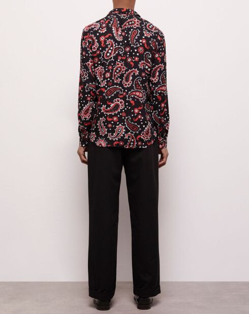 Chemise imprimée noire