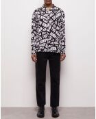 Chemise décontractée avec logo Tape noire
