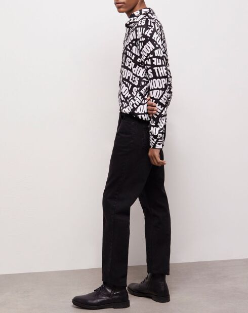 Chemise décontractée avec logo Tape noire