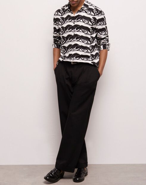 Chemise imprimée noire