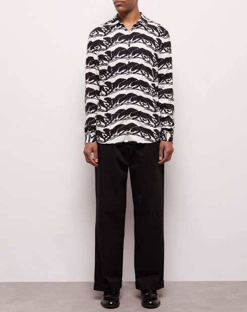 Chemise imprimée noire