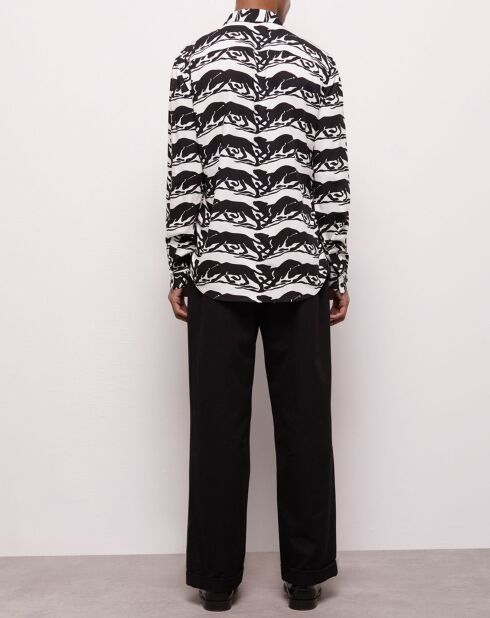 Chemise imprimée noire