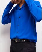 Chemise boutonnée bleue