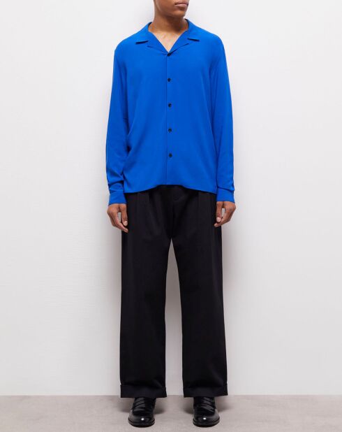 Chemise boutonnée bleue