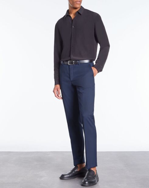 Chemise 100% Soie noire
