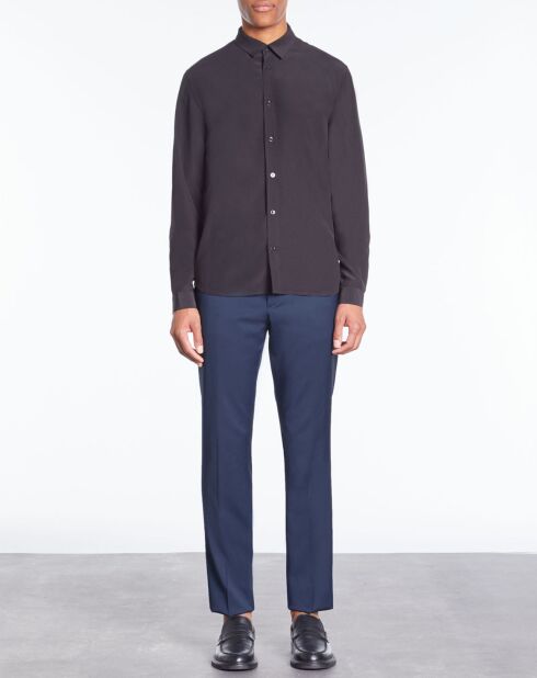 Chemise 100% Soie noire