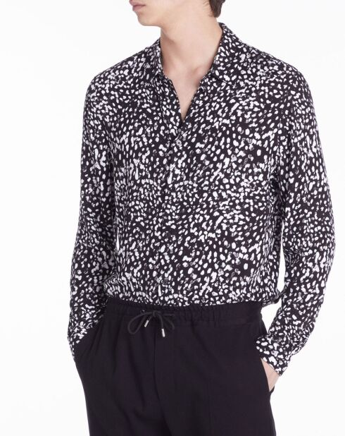 Chemise imprimée noire