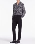 Chemise imprimée noire
