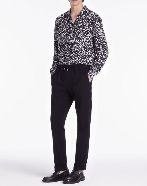 Chemise imprimée noire