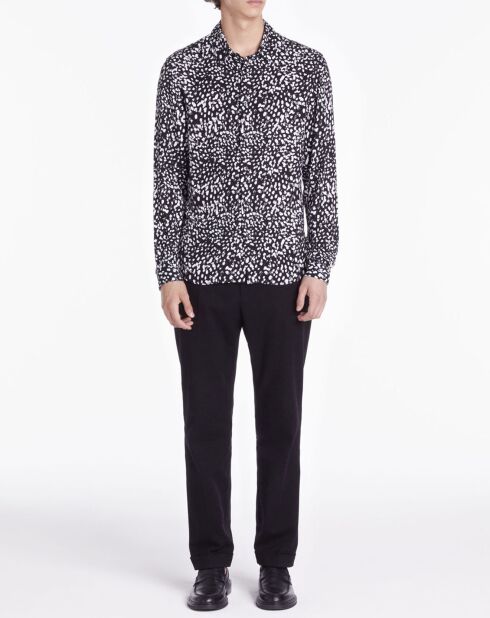Chemise imprimée noire