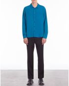 Chemise fluide bleue