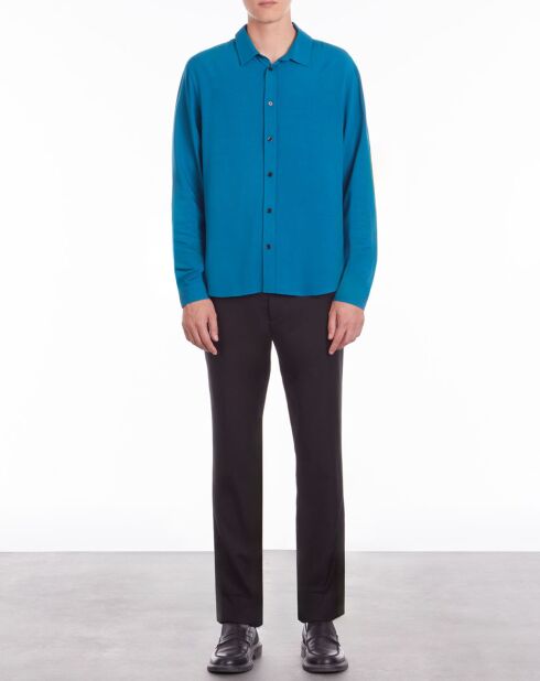 Chemise fluide bleue