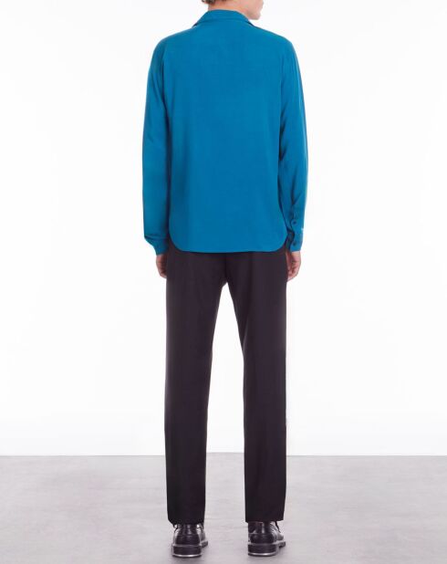 Chemise fluide bleue