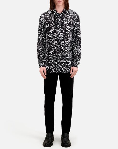 Chemise imprimée noire