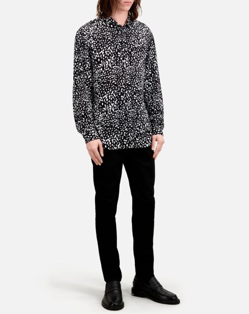 Chemise imprimée noire