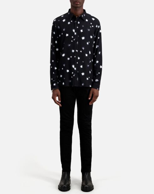 Chemise imprimée noire