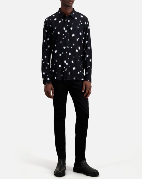 Chemise imprimée noire