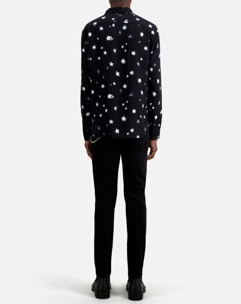 Chemise imprimée noire