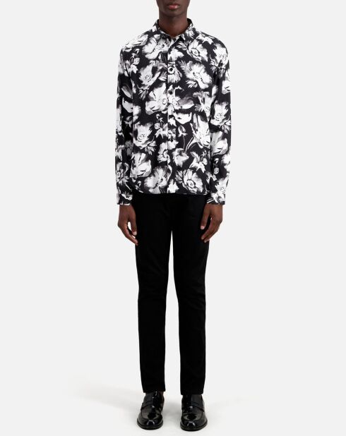 Chemise imprimée noire