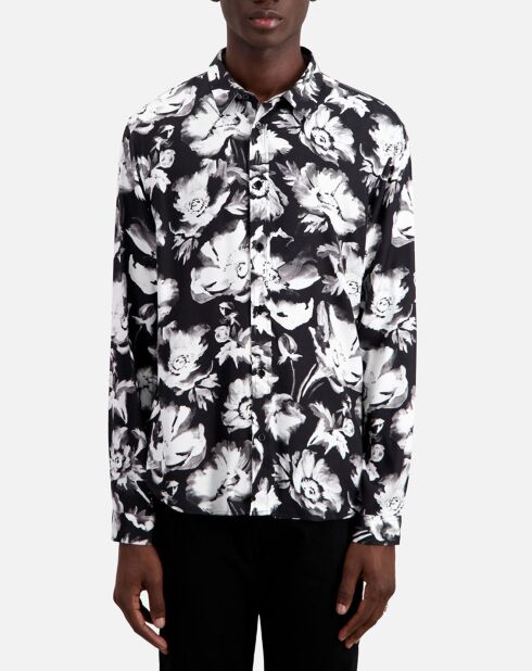 Chemise imprimée noire