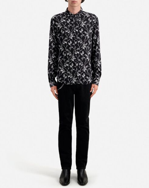 Chemise imprimée noire