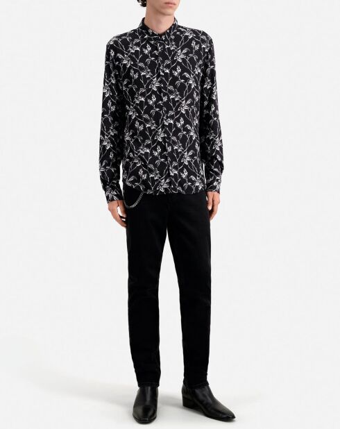 Chemise imprimée noire