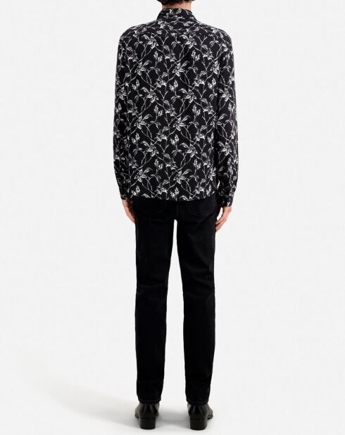 Chemise imprimée noire