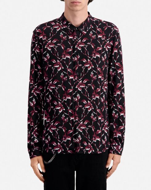 Chemise imprimée noire