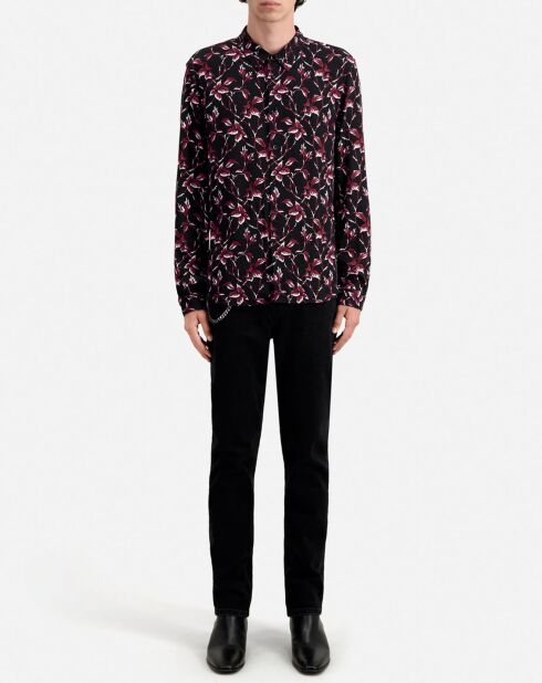Chemise imprimée noire