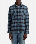 Chemise à carreaux bleue