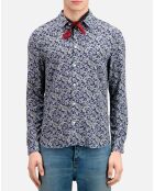 Chemise imprimée bleu marine