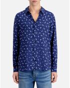 Chemise imprimée bleue