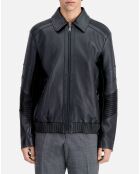 Blouson biker en Cuir noir