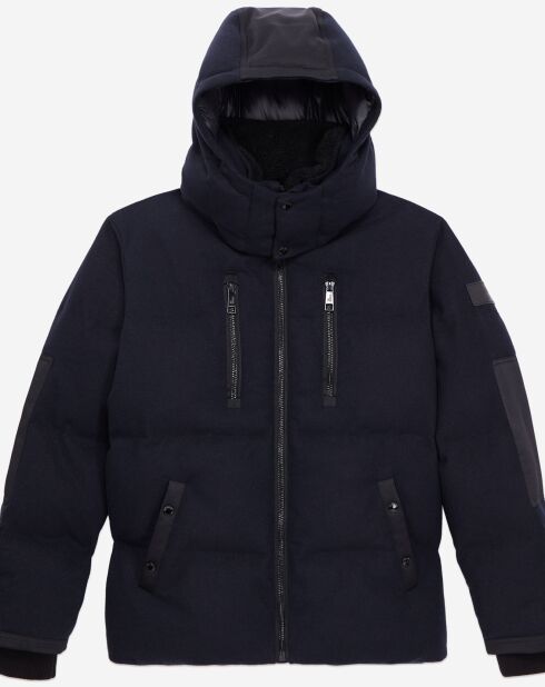 Doudoune en flanelle bleu marine
