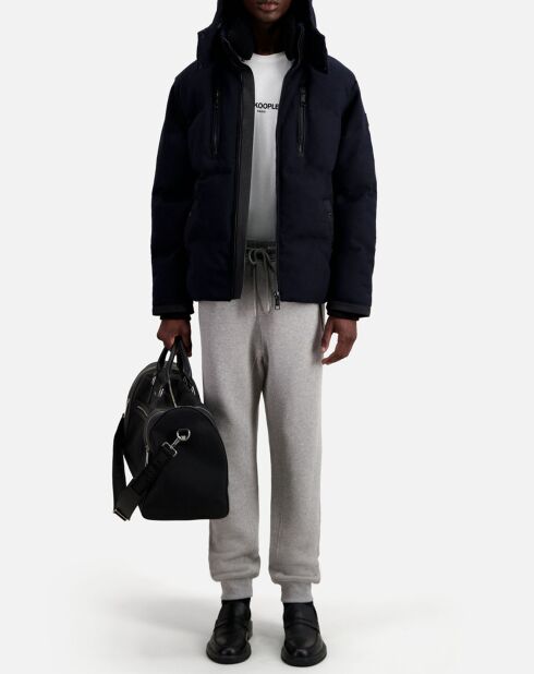 Doudoune en flanelle bleu marine