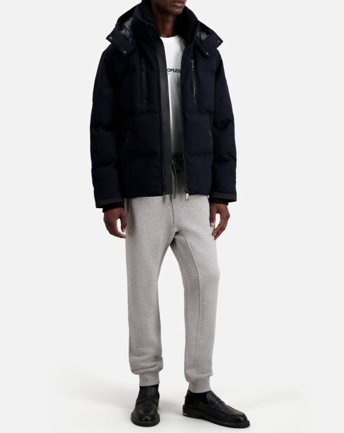Doudoune en flanelle bleu marine