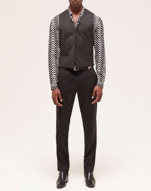 Gilet de costume en Laine noire