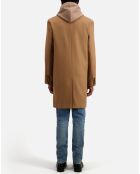 Manteau long en Laine mélangée camel